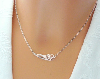 Angel Wing Necklace - Sterling Silver Angel Wing – Best Friend Gift – Sister Jewelry – Gift for Her