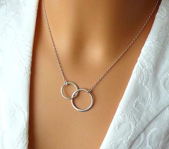 Infinity Necklace Sisters Gift Necklace Eternity Pendant Double