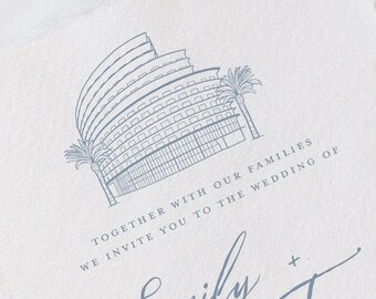 Opal Sands Resort in Clearwater, FL Venue Illustration Line Drawing - PDF & PNG Digital Download Files