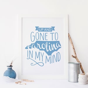 Gone to Carolina UNC North Carolina Art Print