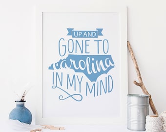 Andato a Carolina UNC North Carolina Art Print
