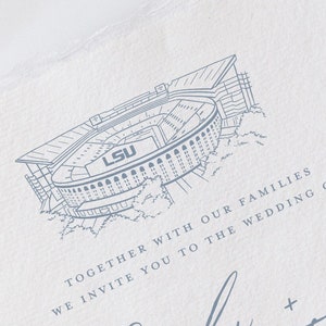 LSU Tiger Stadium in Baton Rouge Venue Illustration Line Drawing - PDF & PNG Digital Download Files
