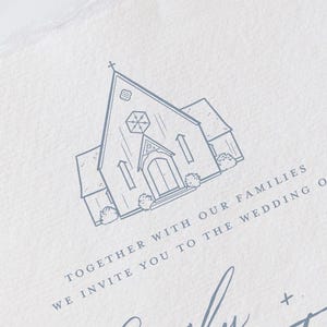 St. Mary&#39;s Chapel in Raleigh, NC Venue Illustration Line Drawing - PDF & PNG Digital Download Files