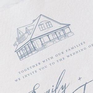 The Sullivan House in Rhode Island Venue Illustration Line Drawing - PDF & PNG Digital Download Files