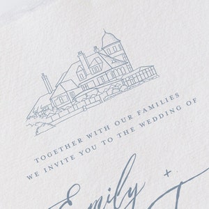 Castle Hill Inn in Newport, RI Venue Illustration Line Drawing - PDF & PNG Digital Download Files