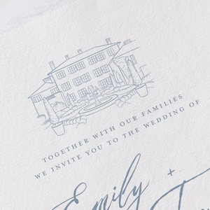 Glenmere Mansion in Chester, NY Venue Illustration Line Drawing - PDF & PNG Digital Download Files