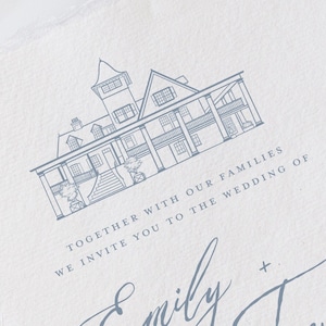Magnolia Plantation in Charleston, SC Venue Illustration Line Drawing - PDF & PNG Digital Download Files