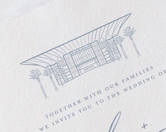 Dr. Phillips Performing Arts Center in Orlando, FL Venue Illustration Line Drawing - PDF & PNG Digital Download Files