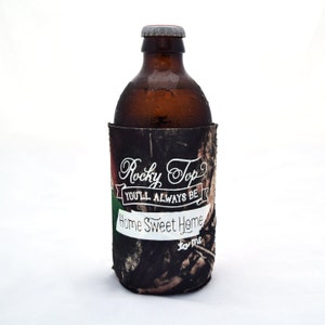 Rocky Top Tennessee Can Cooler Beer Cozy in Camo