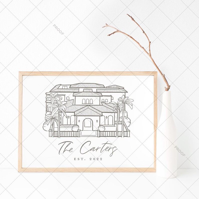 Line Drawing Riviera Villa La Joya in Riviera Maya, MX Venue Illustration Line Drawing - PDF ...
