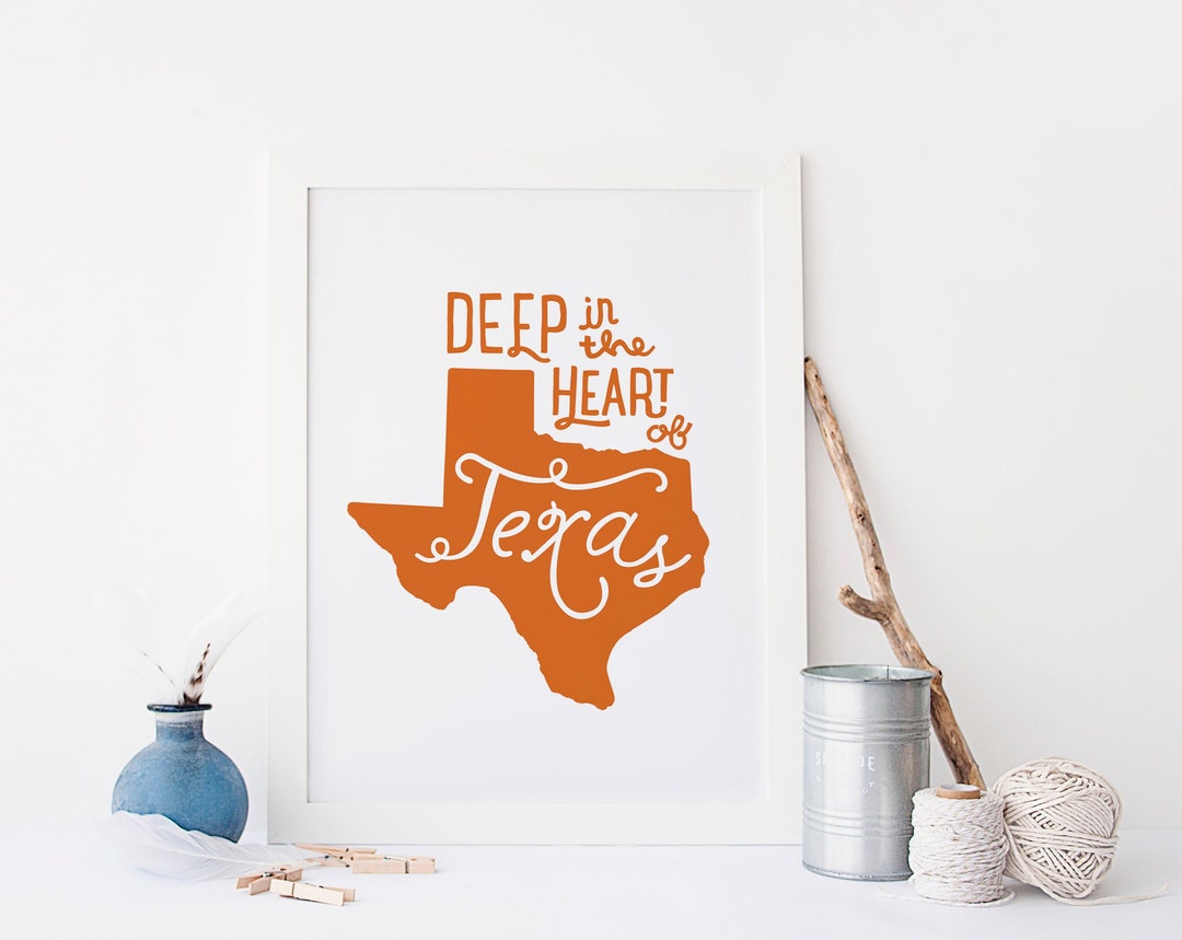 Deep in the Heart of Texas Art Print - Etsy