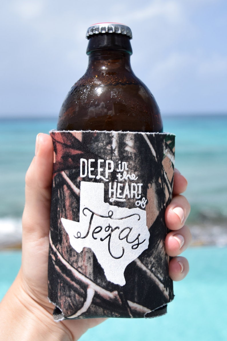 Texas Can Cooler Beer Cozy "Deep in the Heart of Texas" - Thumbnail 2