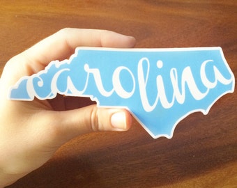 North Carolina &quot;Carolina&quot; Vinyl Decal