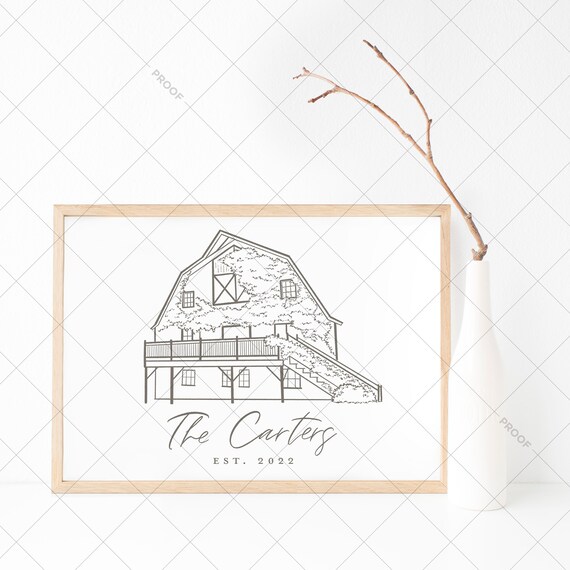 Blue Dress Barn in St. Joseph, MI Illustration Line Drawing - PDF & PNG  Digital Download Files - Etsy