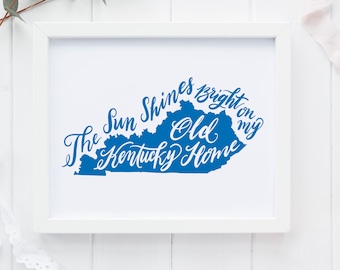 My Old Kentucky Home Art Print Instant Download Printable