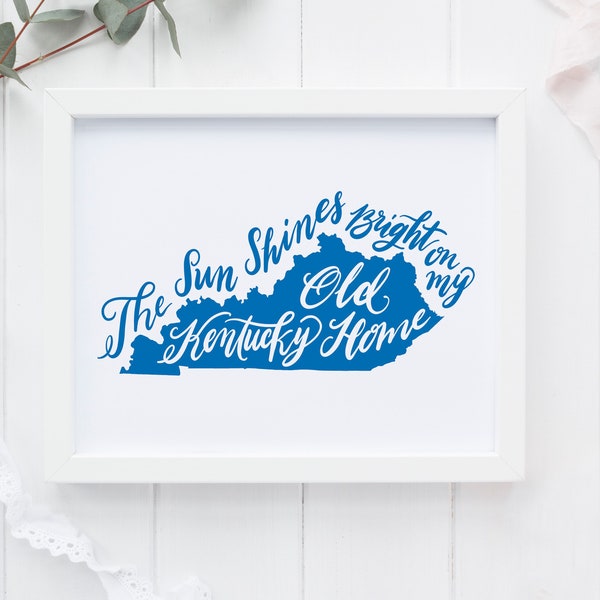 My Old Kentucky Home Art Print Instant Download Printable