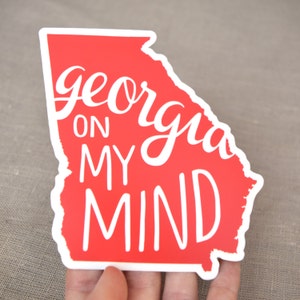 Georgia on My Mind Red Vinyl Decal