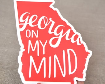 Georgia on My Mind Red Vinyl Decal