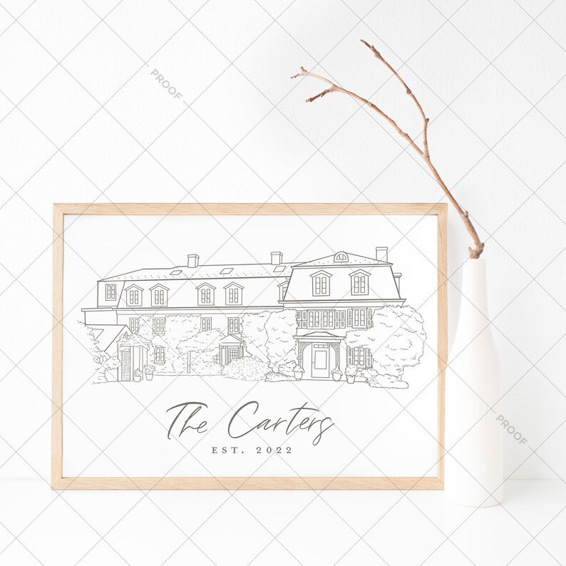 The Inn at Barley Sheaf Farm Venue Illustration Line Drawing PDF & PNG Digital Download Files image 2