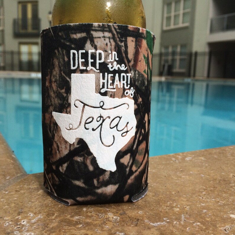 Texas Can Cooler Beer Cozy "Deep in the Heart of Texas" - Thumbnail 4