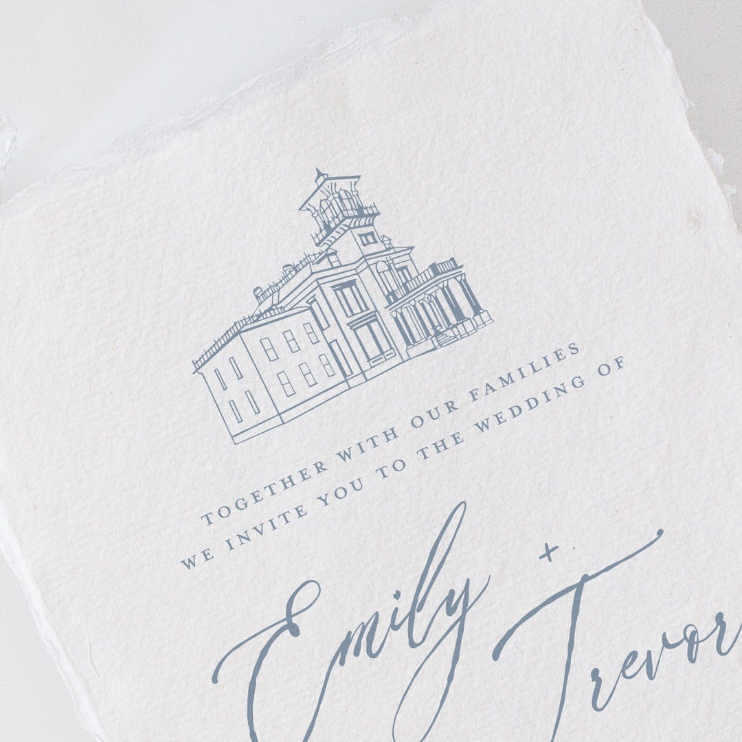 The Renwick Mansion in Davenport IA Venue Illustration Line Etsy