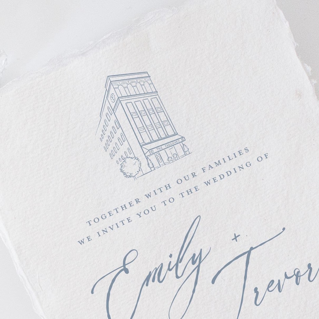 The Faulkner in Jackson, MS Venue Illustration Line Drawing PDF & PNG