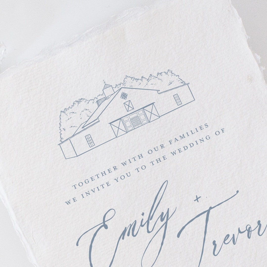 Oakland Farm in Sanford, NC Venue Illustration Line Drawing PDF & PNG