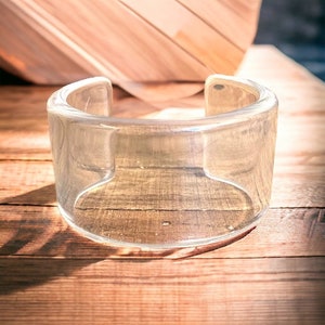 Clear Acrylic Cuff - Retro Vintage Acrylic Bracelet Vintage Jewelry - Women Bracelet