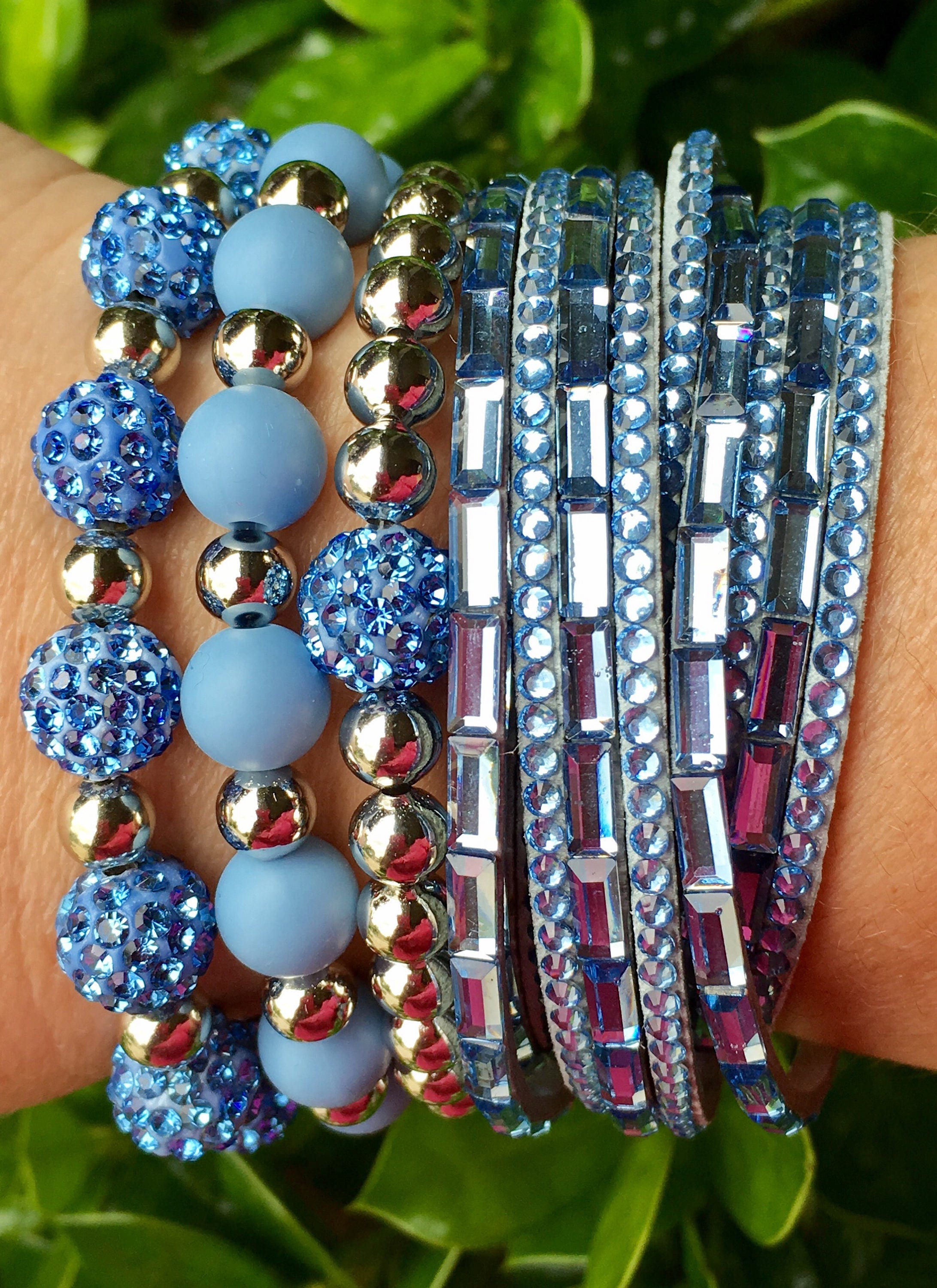 Blue shamballa bracelet deals