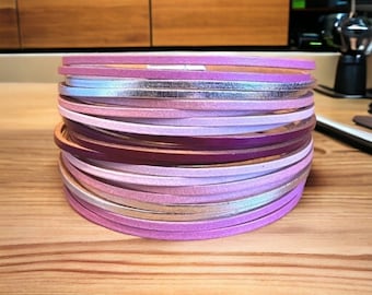 Purple Violet Silver Wrap Bracelet- Layered Bracelet-Magnetic Closure-Womens Ladies Bracelet Mothers Day Gift