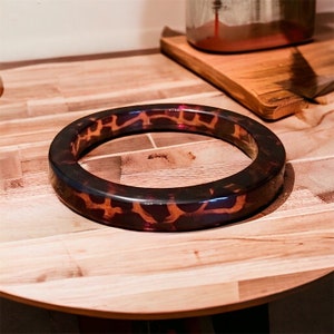 Tortoise Shell Bangle Bracelet -Acrylic- Cheetah Bangle Bracelet- Womens Ladies Bracelet Bangle