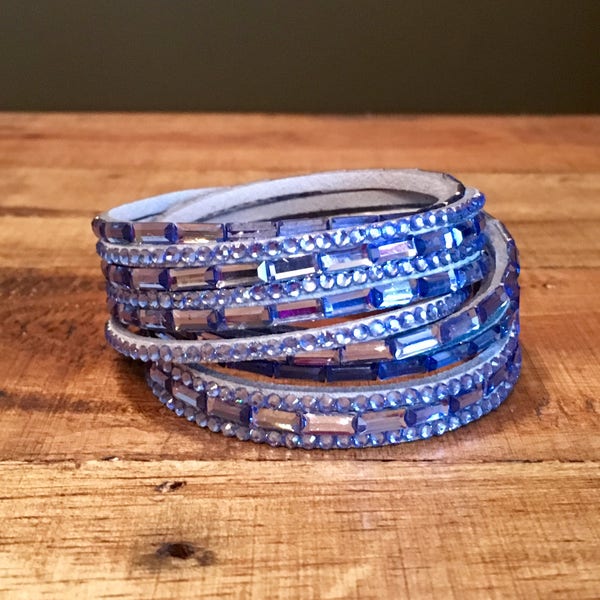 Blue Wrap Bracelet Etsy