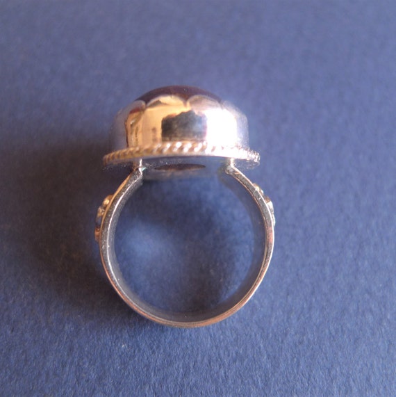 Silver Ring with Ruby from India - image 4