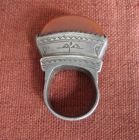Tuareg Ring | Tribal Ring | Silver Ring with Carn… - image 4