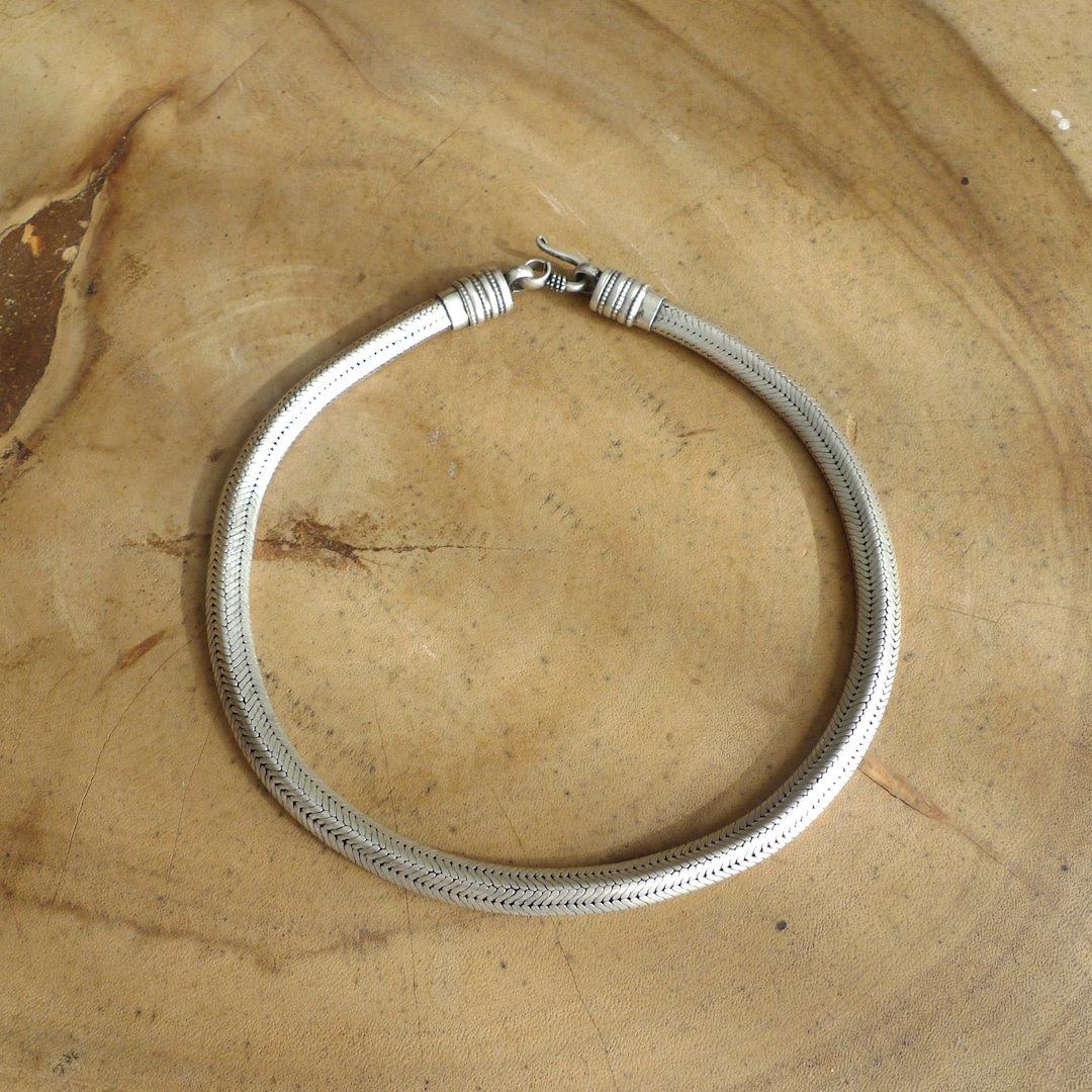Snake Silver Necklace India Silver Snake Style Necklace Etsy