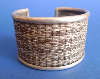 Silber Manschette Armband aus Indien | Stammes-Schmuck