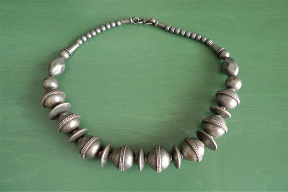 India tribal silver necklace