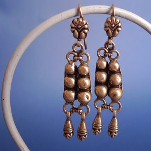 Silver Earrings from India | Tribal design