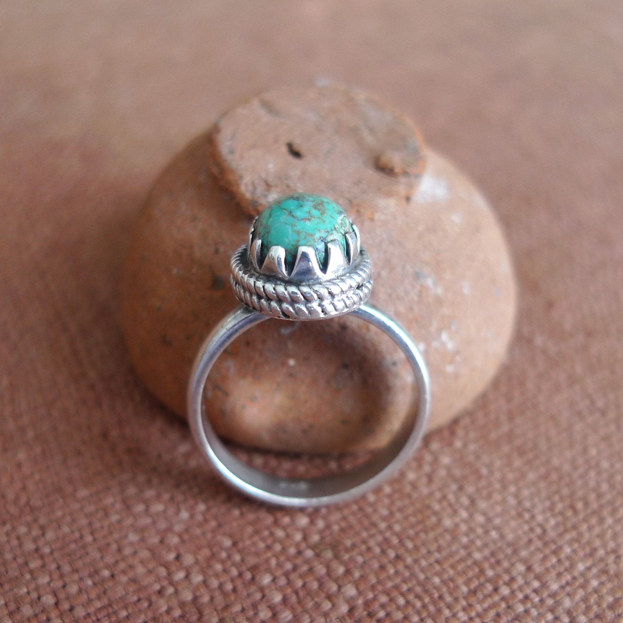NA Sterling Silver925 Ring Set With Turquoise. Native
