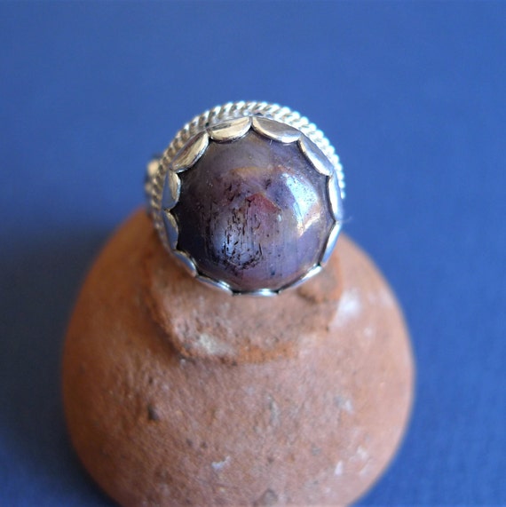 Silver Ring with Ruby from India - image 3