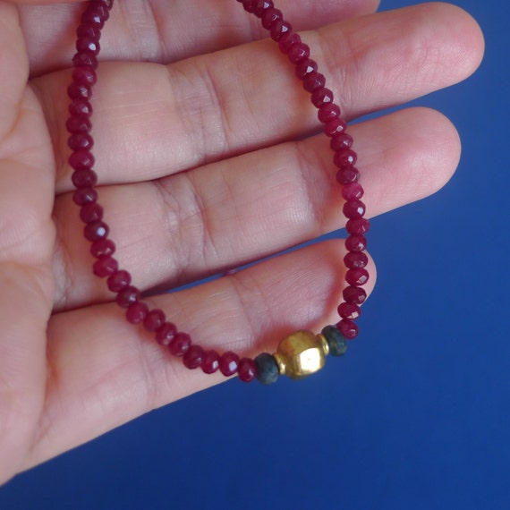 Beautiful Ruby Necklace with Two Sapphires and a … - image 5