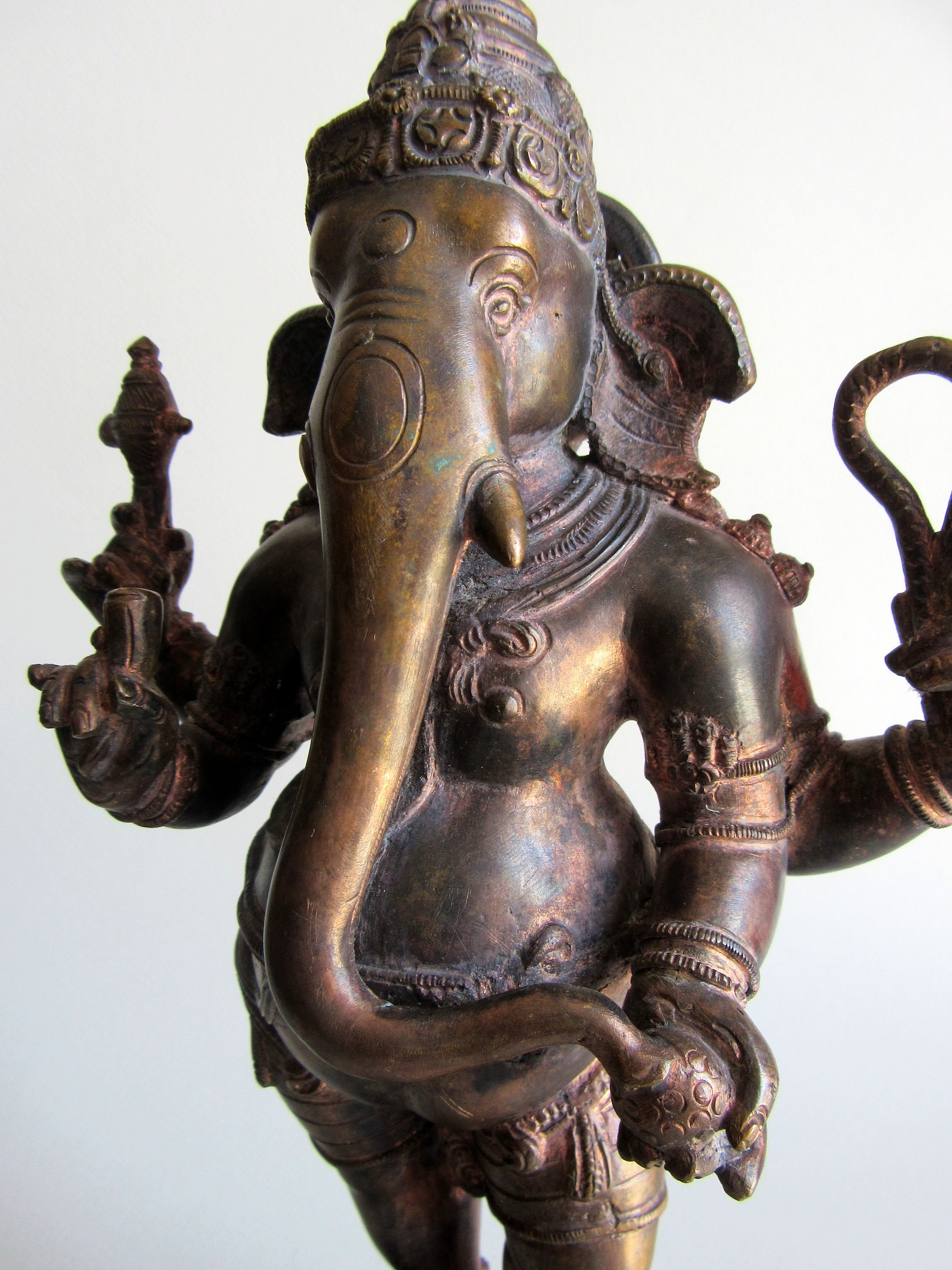 Vintage Ganesh Bronze Statue From South India Etsy