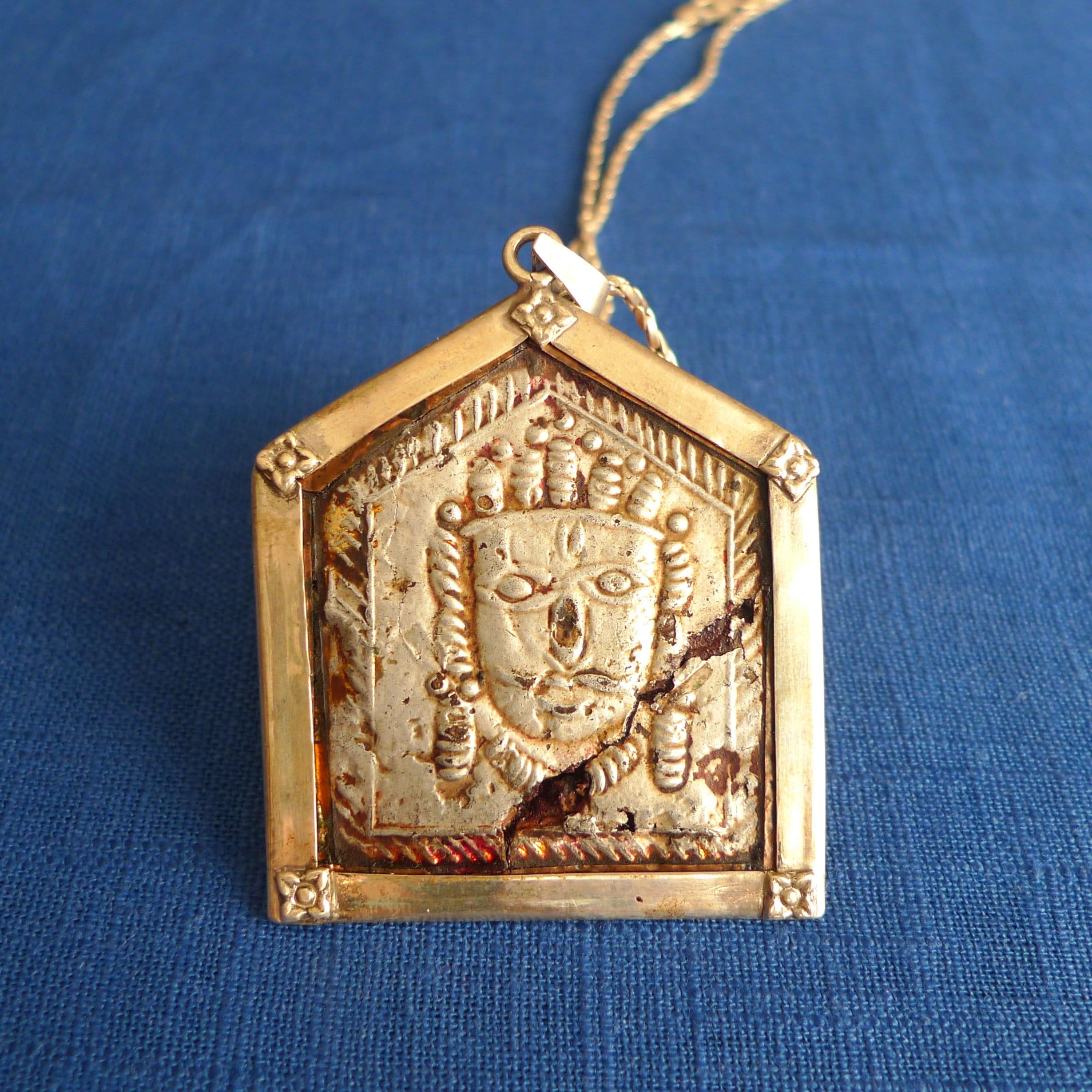 クリシュナ神様インド幸運、お守りシルバーペンダント 【楽天市場