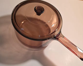 1.5L VISIONS amber saucepan/ pot with lid