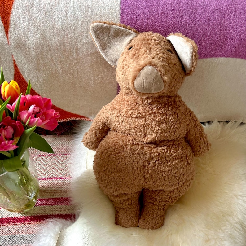 Hot Water Bottle Pig – Handmade Plush Toy, Heatable Toy Made of Cotton Plush, Cozy, Cuddly, Gift Idea for Children & Adults image 4