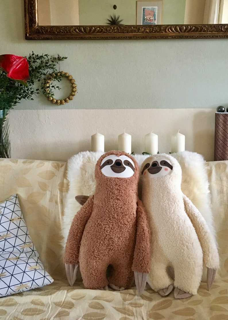 Sloth stuffed animal fella, soft, plushy image 10