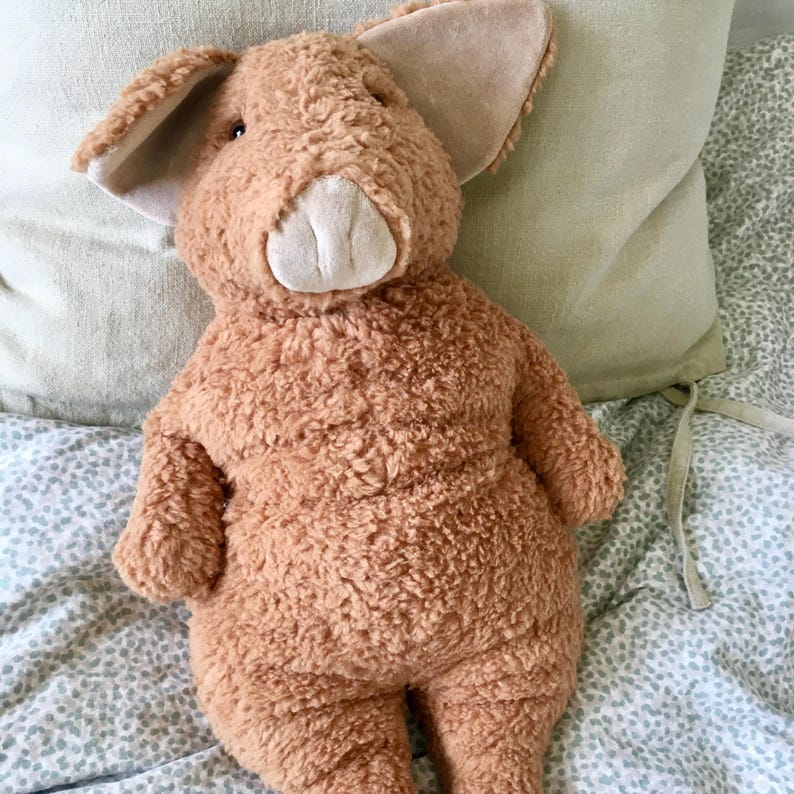 Hot Water Bottle Pig – Handmade Plush Toy, Heatable Toy Made of Cotton Plush, Cozy, Cuddly, Gift Idea for Children & Adults image 1