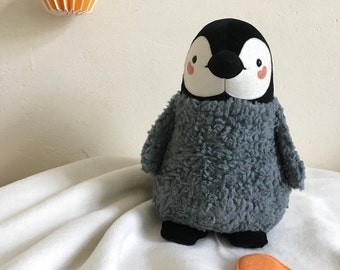 Penguin musical baby toy - newborn gift, new baby gift, baptism gift, plush handmade, baby shower gift