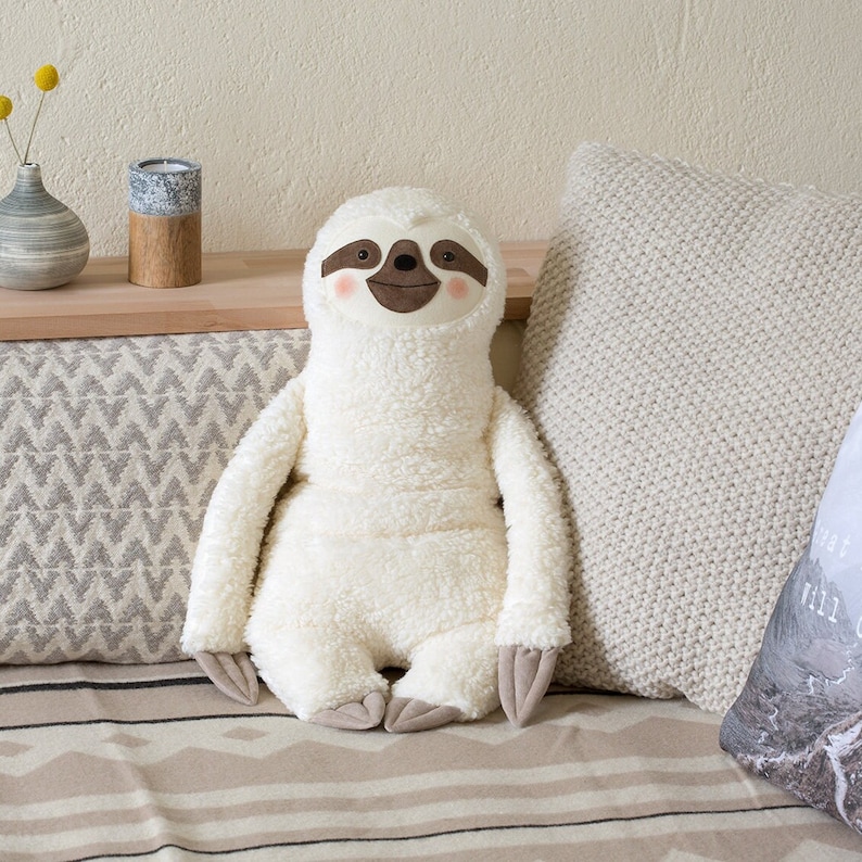 Sloth stuffed animal fella, soft, plushy image 6