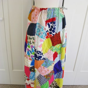 Drawstring Skirt Patchwork Etsy